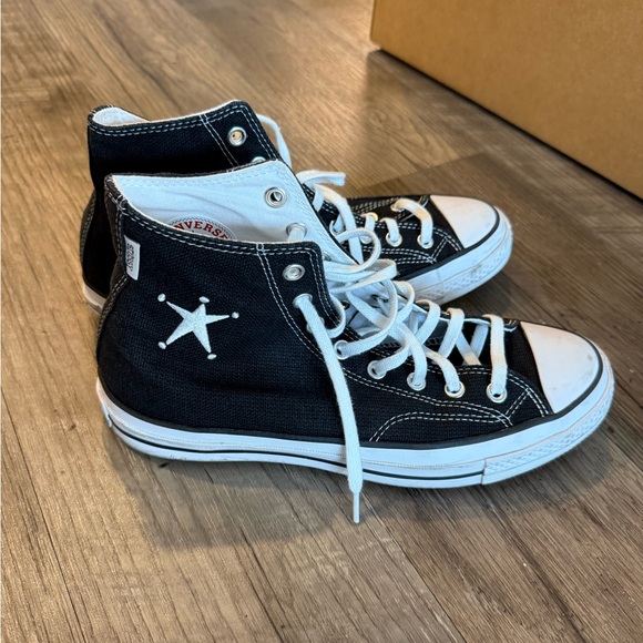 Converse 70 Stussy Black Hight Top Men Sz 8.5 - Picture 1 of 9